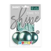 Palloncino in Lattice 19" GB150 Verde "Shiny Green 093" 3pz Palloncini Shiny/Chrome