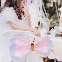 Farfalle in Carta Velina Rosa 3pz Decorazioni