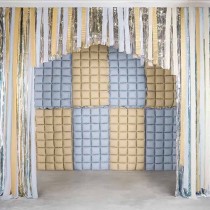 Balloon Waffle in Foil 56" Rettangolare Beige e Celeste Nuvola Balloon Waffle