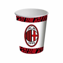 Bicchiere di Carta 266ml del Milan Rossonero 8pz Milan