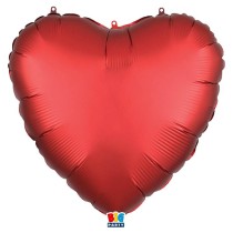 Palloncino in Foil 60" Cuore Maxi Rosso Satinato 1.52mt Cuori