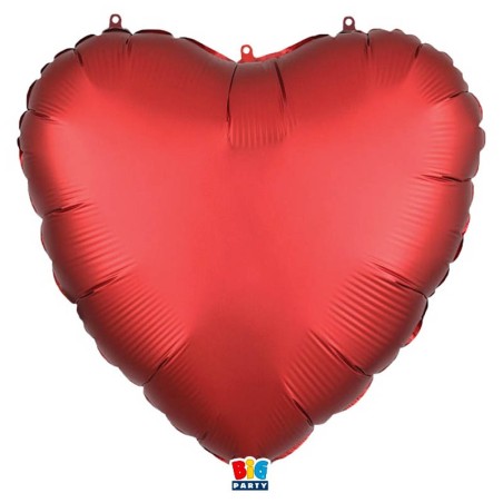 Palloncino in Foil 60" Cuore Maxi Rosso Satinato 1.52mt Cuori