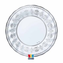 Piatto di Carta 20cm Bianco e Argento "Royal Silver" 6pz Royal Silver