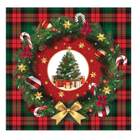 Plettro Glitterato Homestreet Per Natale: Ramo Decorativo Con Foglie E Bacche Rosse, Lunghezza 29 Cm, Per Ghirlande E Centrotavola