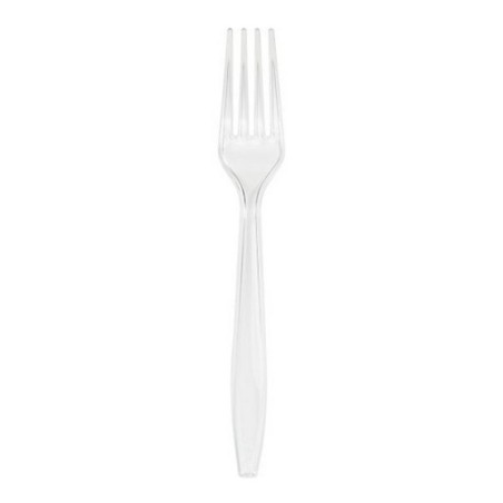 Forchetta di Plastica Riutilizzabile Trasparente 24pz Posate di Plastica