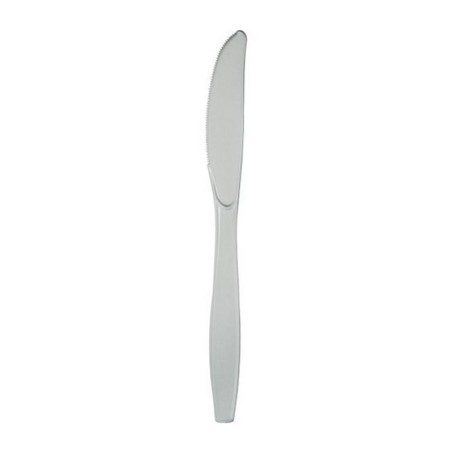 Coltello di Plastica Riutilizzabile Argento 24pz Posate di Plastica