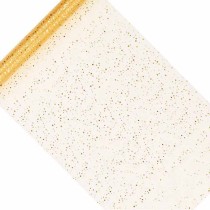 Runner in Organza Oro effetto Glitter 9mt x 36cm Runner/Corsie