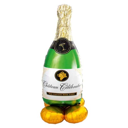 Palloncino in Foil 60" AirLoonz Bottiglia Champagne "Cheers" Standups ad Aria "No Elio"