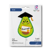 Palloncino in Foil 28" Super Shape Avocado Laureato "Bravocado" Laurea Grabo