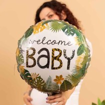 Palloncino in Foil 30" Super Shape Mongolfiera Nascita "Welcome Baby" Nascita e Battesimo Grabo
