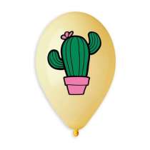 Palloncino in Lattice 13" Assortito con Cactus 5pz Gemar "Theme & Patterns"