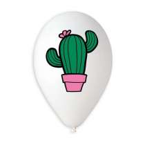 Palloncino in Lattice 13" Assortito con Cactus 5pz Gemar "Theme & Patterns"