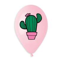 Palloncino in Lattice 13" Assortito con Cactus 5pz Gemar "Theme & Patterns"