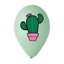 Palloncino in Lattice 13" Assortito con Cactus 5pz Gemar "Theme & Patterns"