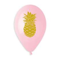 Palloncino in Lattice 13" Assortito con Ananas Oro 5pz Gemar "Theme & Patterns"