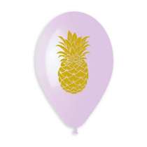 Palloncino in Lattice 13" Assortito con Ananas Oro 5pz Gemar "Theme & Patterns"