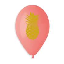 Palloncino in Lattice 13" Assortito con Ananas Oro 5pz Gemar "Theme & Patterns"