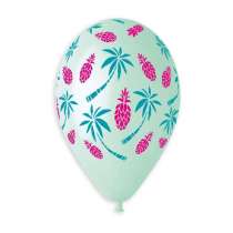 Palloncino in Lattice 13" Assortito con Ananas e Palme 5pz Gemar "Theme & Patterns"