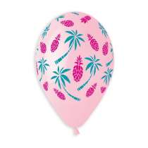 Palloncino in Lattice 13" Assortito con Ananas e Palme 5pz Gemar "Theme & Patterns"