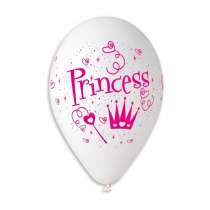 Palloncino in Lattice 12" Assortito con Stampa Principessa "Princess" 5pz Gemar "Theme & Patterns"