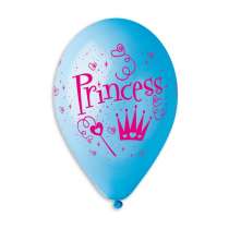 Palloncino in Lattice 12" Assortito con Stampa Principessa "Princess" 5pz Gemar "Theme & Patterns"