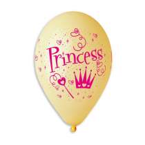 Palloncino in Lattice 12" Assortito con Stampa Principessa "Princess" 5pz Gemar "Theme & Patterns"