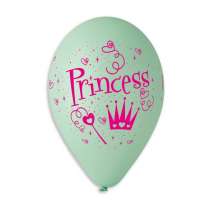 Palloncino in Lattice 12" Assortito con Stampa Principessa "Princess" 5pz Gemar "Theme & Patterns"