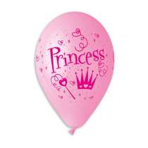 Palloncino in Lattice 12" Assortito con Stampa Principessa "Princess" 5pz Gemar "Theme & Patterns"
