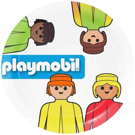 Piatto di Carta 23cm Playmobil 8pz Lego: Playmobil