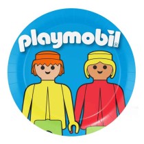 Piatto di Carta 18cm Playmobil 8pz Lego: Playmobil