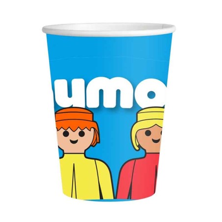 Bicchiere di Carta 250ml con Playmobil 8pz Lego: Playmobil