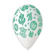 Palloncino in Lattice 13" Assortito con Stampa Cactus 5pz Gemar "Theme & Patterns"