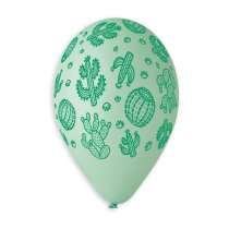 Palloncino in Lattice 13" Assortito con Stampa Cactus 5pz Gemar "Theme & Patterns"
