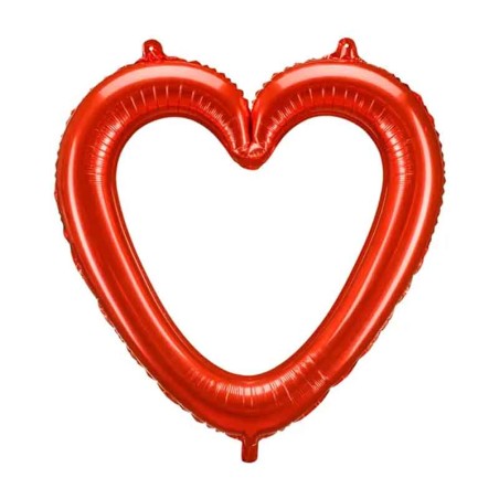 Palloncino in Foil 34" Super Shape Cornice Cuore Rosso Amore e Cuori
