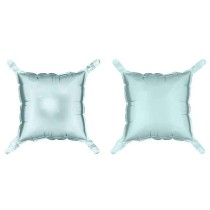 Palloncino in Foil 16" Quadrato Bicolore Celeste Lucido e Celeste Satinato 4pz Quadrati