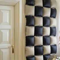 Palloncino in Foil 16" Quadrato Bicolore Beige e Nero Satinato 4pz Quadrati