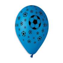 Palloncino in Lattice 12" Blu con Stampa Pallone da Calcio "Inter" 5pz Inter