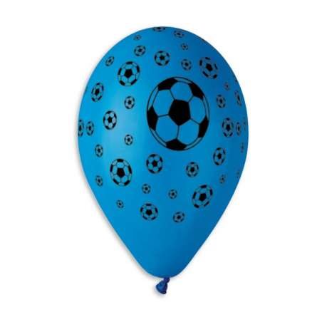 Palloncino in Lattice 12" Blu con Stampa Pallone da Calcio "Inter" 5pz Inter