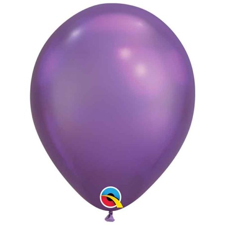 Palloncino in Lattice 11" Chrome Viola "Purple" 100pz Palloncini Shiny/Chrome