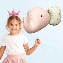 Palloncino in Foil 25" Super Shape Elefante Rosa 3D Nascita e Battesimo