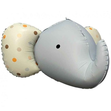 Palloncino in Foil 25" Super Shape Elefante Celeste 3D Nascita e Battesimo