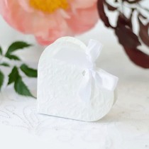 Scatola Porta Regalo sagomata Cuore Bianco 10pz Mini Boxes