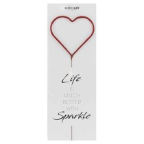 Scintilla Maxi Cuore Rosso "Red" 30cm Scintille Oro