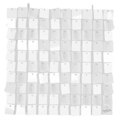 Pannello di Sfondo Quadrato con Paillettes Bianco 30x30cm Pannello di Sfondo Oaktree
