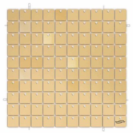 Pannello di Sfondo Quadrato con Paillettes Champagne Satinato 30x30cm Pannello di Sfondo Oaktree