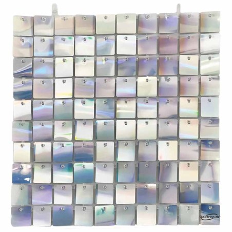Pannello di Sfondo Quadrato con Paillettes Iridescente 30x30cm Pannello di Sfondo Oaktree