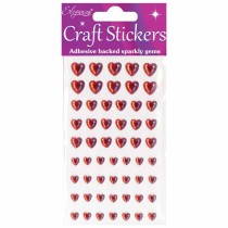 Stickers 3D sagomato Diamante Cuore Rosso 56pz Decorazioni Oaktree