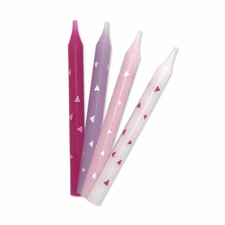 Candelina Stelo 6cm Assortita Mix Rosa 12pz Candeline Stelo