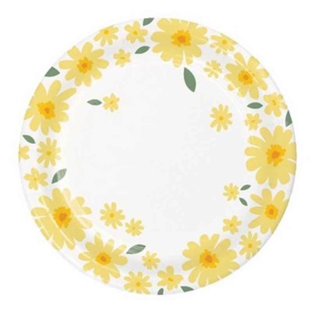 Piatto di Carta 18cm Margherita "Sweet Daisy" 8pz Margherita "Sun Daisy"