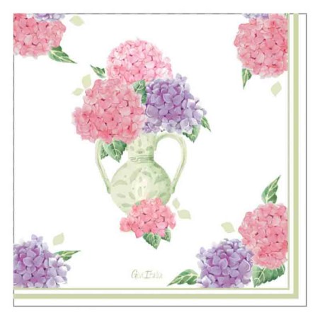 Tovagliolo di Carta 33x33cm "Ortensie" 16pz Ortensie